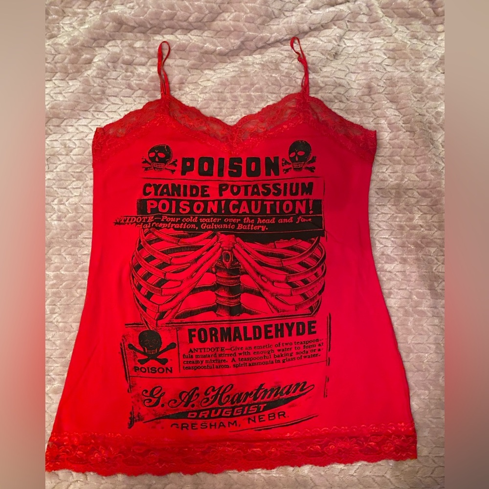 Seven Deadly red graphic tank